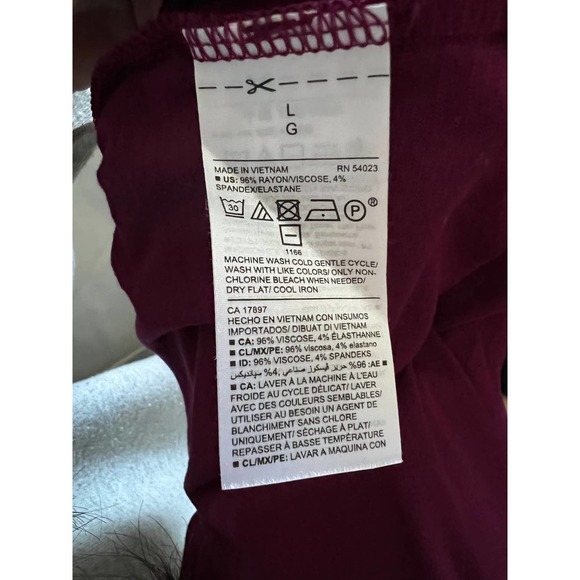 Old Navy Long Sleeve Tunic Large Relaxed Fit "Wine" NEW - Picture 6 of 6